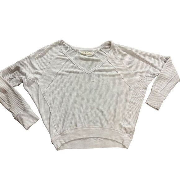 Free People Santa Clara Thermal Top Alabaster White Sz XS - Picture 7 of 11